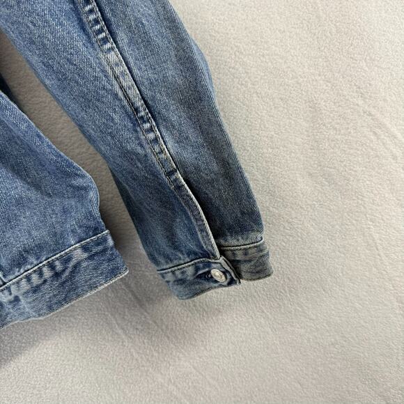 Vintage Gap Denim Jacket Women's Large Blue Trucker Pockets Western Cowgirl 90s - Picture 3 of 10